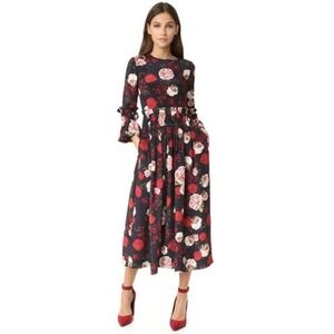 Mother Of Pearl silk‎ Floral Dress